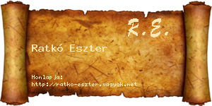 Ratkó Eszter névjegykártya